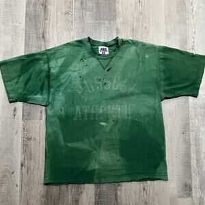 VTG Russell Athletic Pro Sun Faded Distressed Spell Out USA Grunge Paint Shirt